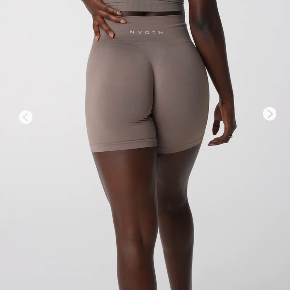 NVGTN Solid Seamless Shorts - Taupe M
